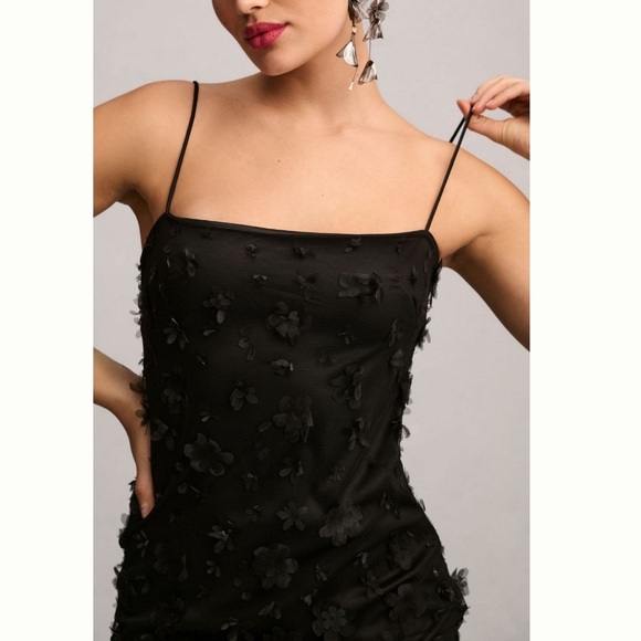 NWT Anthropologie Maeve Sleeveless Slip Midi Dress Black Size 6 - Picture 3 of 7
